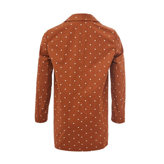 Giacca marrone in cotone chic per la donna moderna