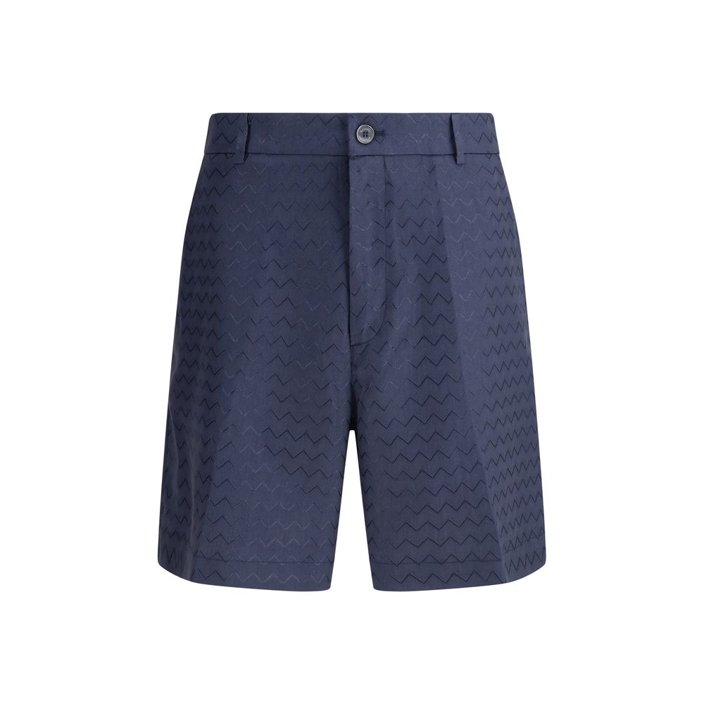 Tailored Shorts with shiny ZigZag pattern
