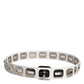 Dolce & Gabbana White Leather Gold Tone Rotating Buckle Belt
