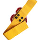 Dolce & Gabbana Yellow Stretch Wide Waist Heart Embellished Belt