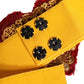 Dolce & Gabbana Yellow Stretch Wide Waist Heart Embellished Belt