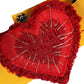 Dolce & Gabbana Yellow Stretch Wide Waist Heart Embellished Belt