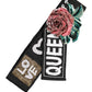 Dolce & Gabbana Black Stretch Multicolor Embellished Waist Belt