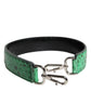 Dolce & Gabbana Black Green Exotic Leather Bag Shoulder Strap