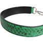 Dolce & Gabbana Black Green Exotic Leather Bag Shoulder Strap