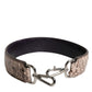 Dolce & Gabbana Black Cream Exotic Leather Bag Shoulder Strap