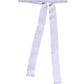 Dolce & Gabbana White Waist Ribbon Wide Bow Logo Belt
