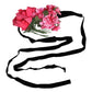 Dolce & Gabbana Multicolor Floral Applique Detail Tie Belt