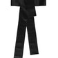 Dolce & Gabbana Black Satin Wide Waist Belt