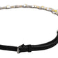 Dolce & Gabbana Black Leather Daisy Crystal Embellish Waist Belt