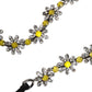 Dolce & Gabbana Black Leather Daisy Crystal Embellish Waist Belt
