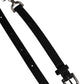 Dolce & Gabbana Black Leather Daisy Crystal Embellish Waist Belt