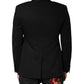 Dolce & Gabbana Black Single Breasted Men Coat MARTINI Blazer