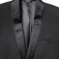 Dolce & Gabbana Black Single Breasted Men Coat MARTINI Blazer