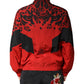 Red Leopard Nylon Bomber Full Zip Jacket