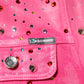 Pink Crystal Embellished Cotton Denim Jacket