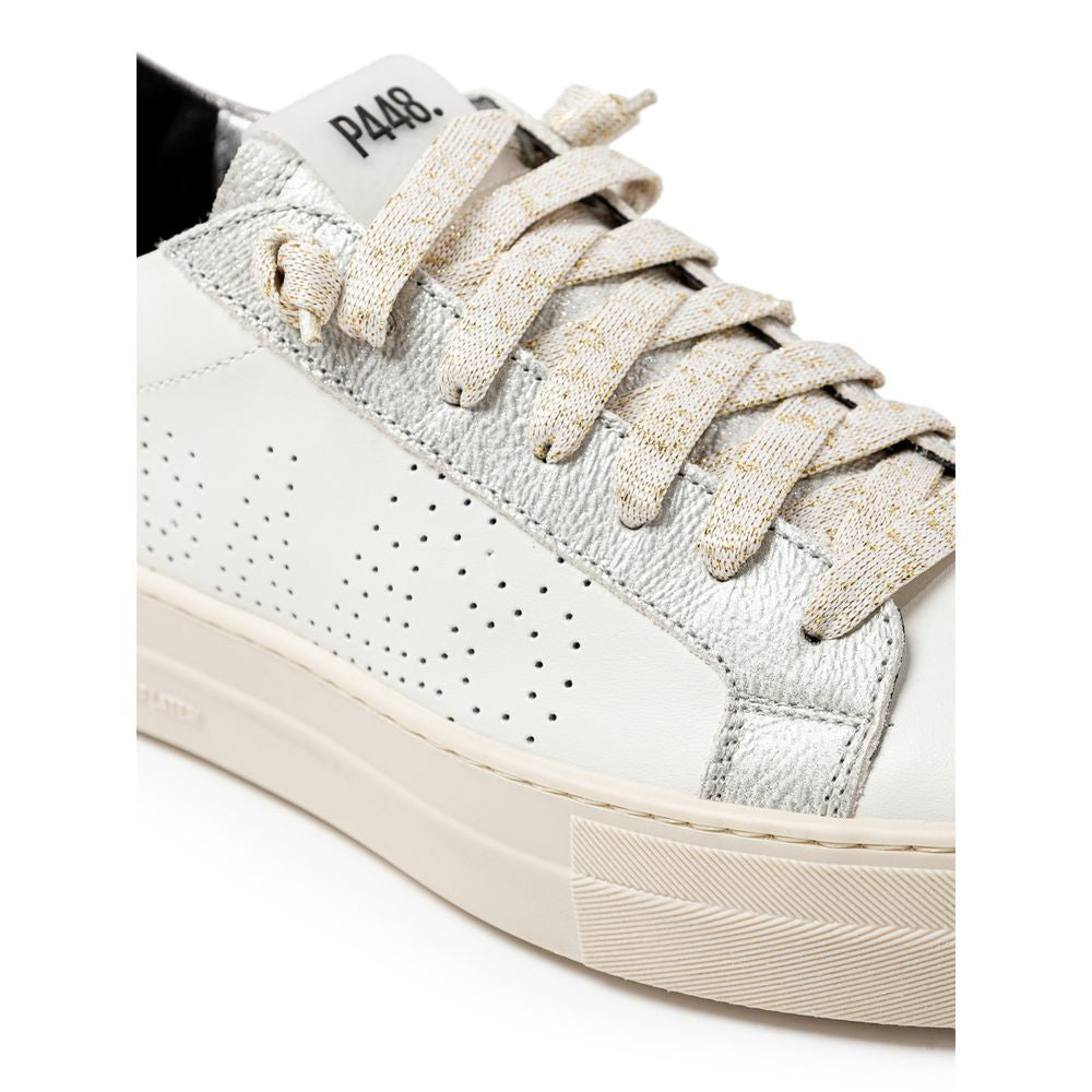 Weiße Ledersneaker