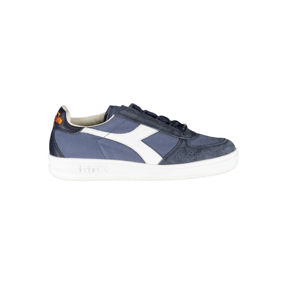 Blaue Leder Damen Sneaker