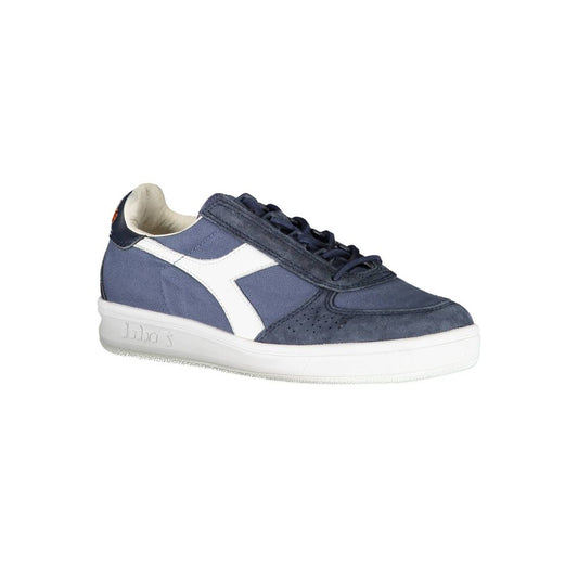 Blaue Leder Damen Sneaker