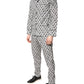 Dolce & Gabbana Black White DG Print Cotton Pajama Set Sleepwear