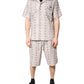 Dolce & Gabbana Beige Floral Print Cotton Men Pajama Set Sleepwear
