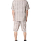 Dolce & Gabbana Beige Floral Print Cotton Men Pajama Set Sleepwear