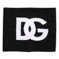 Dolce & Gabbana Black White Logo Print Knitted Neck Warmer Scarf