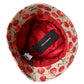 Dolce & Gabbana Beige Cotton Printed Wide Brim Bucket Hat