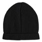 Dolce & Gabbana Black Cashmere Knitted Winter Beanie Hat