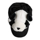 Dolce & Gabbana Black White Panda Fur Women Baseball Cap