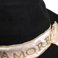 Dolce & Gabbana Black Logo Sequin Embroidery Wide Brim Hat