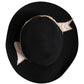 Dolce & Gabbana Black Logo Embroidered Women Wide Brim Hat