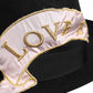 Dolce & Gabbana Black Logo Embroidered Women Wide Brim Hat