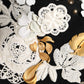 Dolce & Gabbana Black Wool White Floral Gold Leaf Cloche Hat