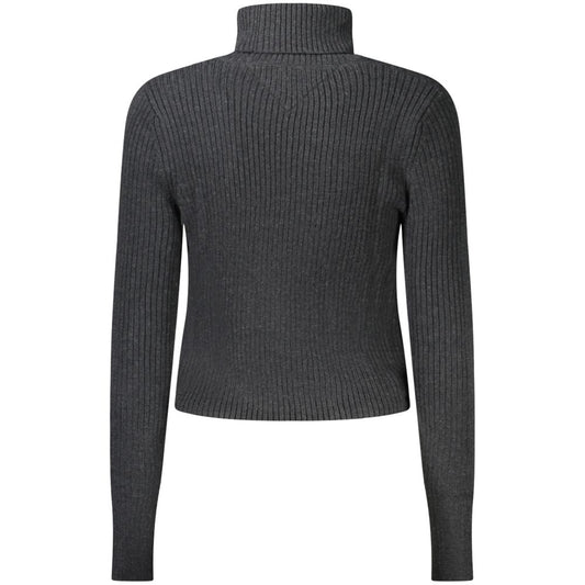 Schwarzer Polyester-Damenpullover