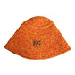 Dolce & Gabbana Orange Cotton Crochet DG Logo Bucket  Hat