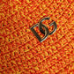 Dolce & Gabbana Orange Cotton Crochet DG Logo Bucket  Hat