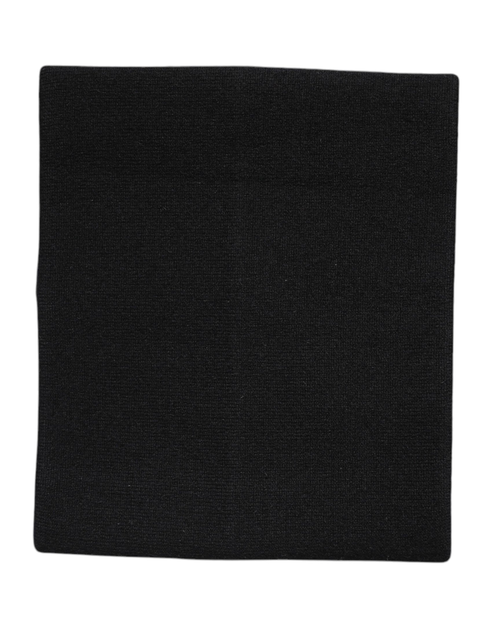 Dolce & Gabbana Black Cashmere Knitted Neck Warmer Foulard Scarf
