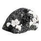 Dolce & Gabbana Black Wool White Floral Embellished Cloche Hat