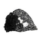 Dolce & Gabbana Black Wool White Floral Embellished Cloche Hat
