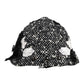Dolce & Gabbana Black Wool White Floral Embellished Cloche Hat