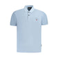 Light Blue Cotton Men Polo Shirt
