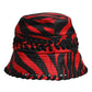 Dolce & Gabbana Black Red Stripe Polyester Wide Brim Bucket Hat
