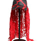 Dolce & Gabbana Red Black Lace Tulle Cotton Baseball Cap