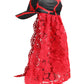 Dolce & Gabbana Red Black Lace Tulle Cotton Baseball Cap