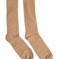 Dolce & Gabbana Brown Solid Cotton Mid Calf Men Socks