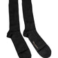 Dolce & Gabbana Black Stretch Logo Mid Calf Men Socks