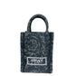Versace Athena Barocco Mini Top Handle Tote Crossbody Bag Black