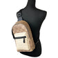COACH West Color Block Leather Sling Pack Backpack Bag Sand