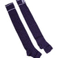 Dolce & Gabbana Purple Cotton DG Logo Print Open Toe Socks